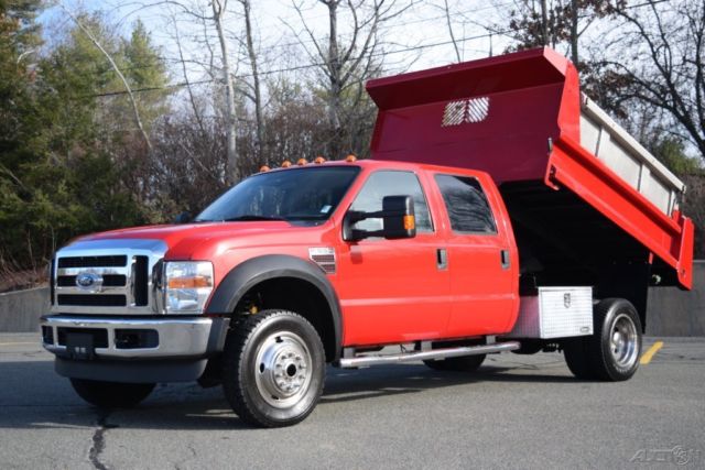 08 Ford F 550 Xl Crew Cab 4 Door Dump Truck 4x4 64l Power Stroke Diesel F550 Ac 5776