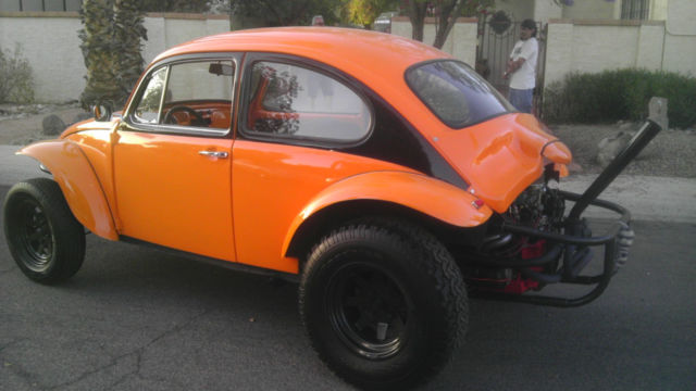 1969 Volkswagon Baja Beetle Solar Orange Brillant Black Two Tone Paint