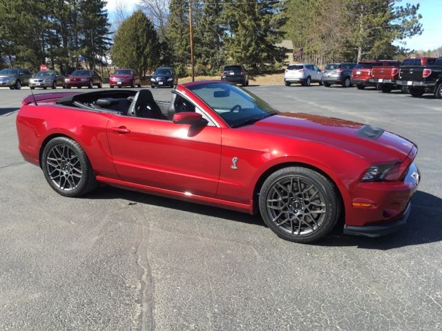 2014 Ford Mustang Shelby Gt500 Convertible Factory Stripe Delete Ruby Red