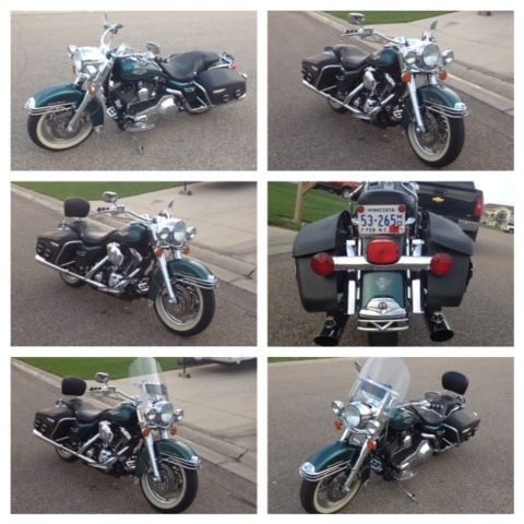2002 Road King Classic, Green, Good condition, passenger backrest