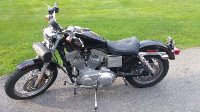 USED Black and Red Harley Davidson Sportster 883