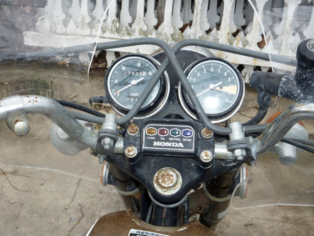 Vintage Honda CB 350 inline 4 cylinder Motorcycle